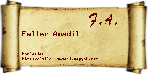 Faller Amadil névjegykártya